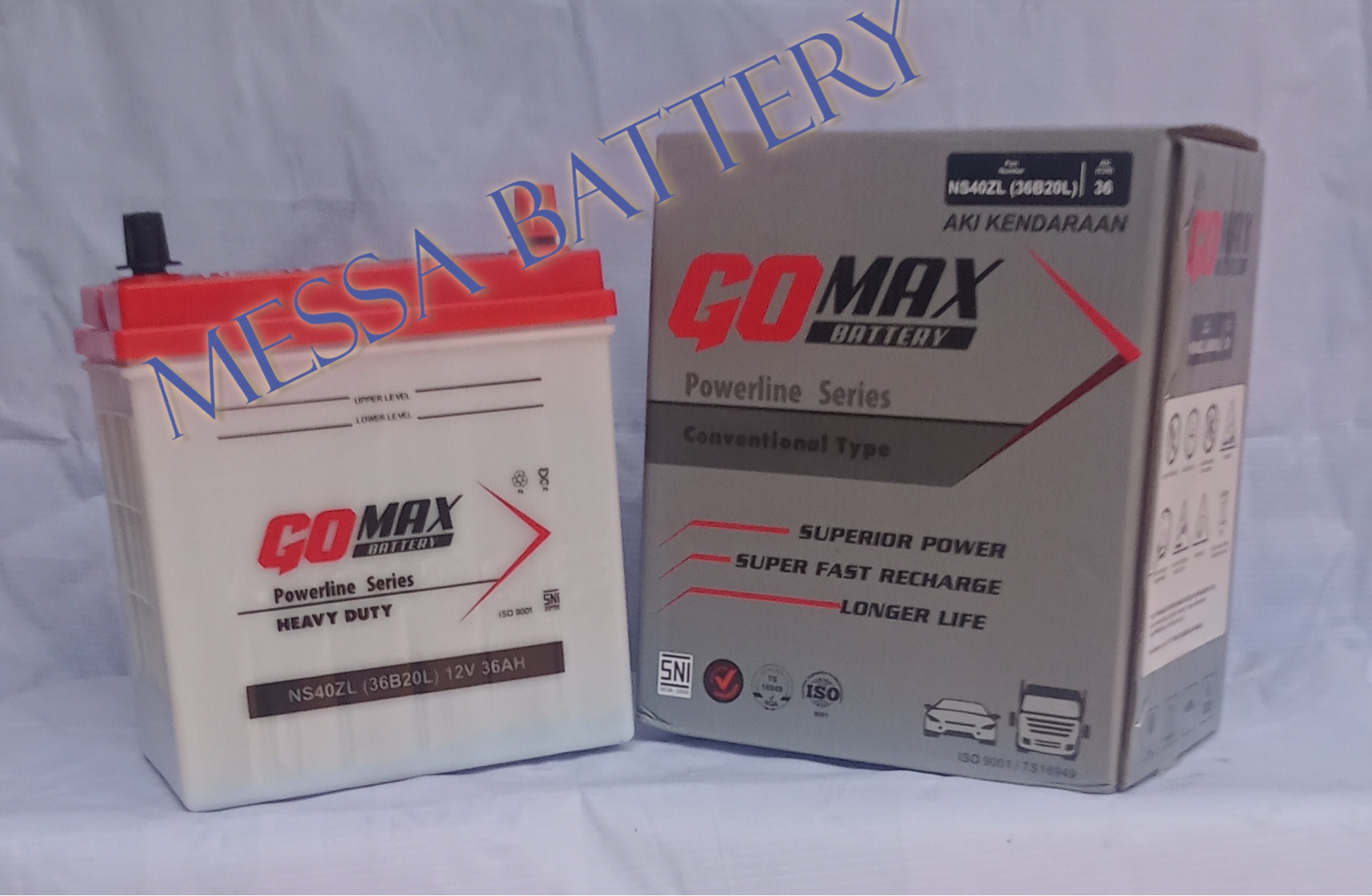 Aki Mobil Go Max Battery Type NS40ZL (CONVENTIONAL) 36AH