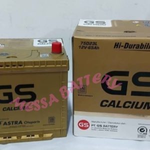 Aki Mobil GS Battery Type 75D23L Calcium 65AH